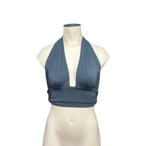 Princess Polly Jordy Top Black Halter NWT Women’s Size 4 Plunge Crop Top